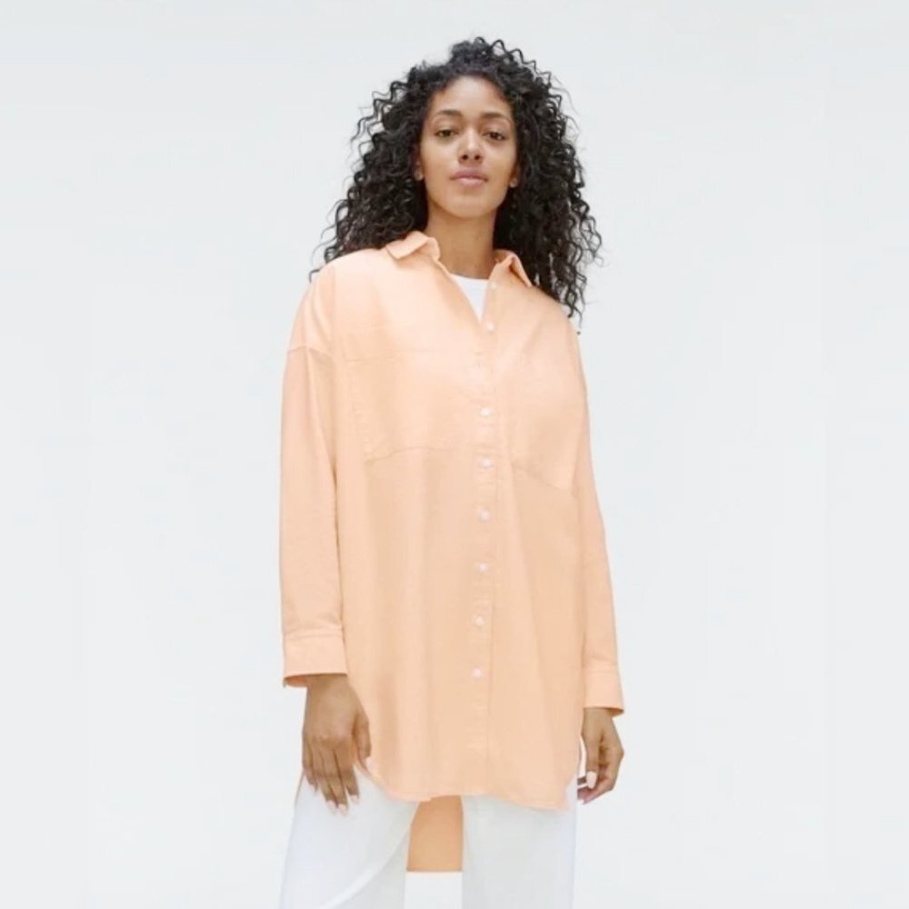 NWT Everlane Boxy Collared Oversized Shirt Size 8
